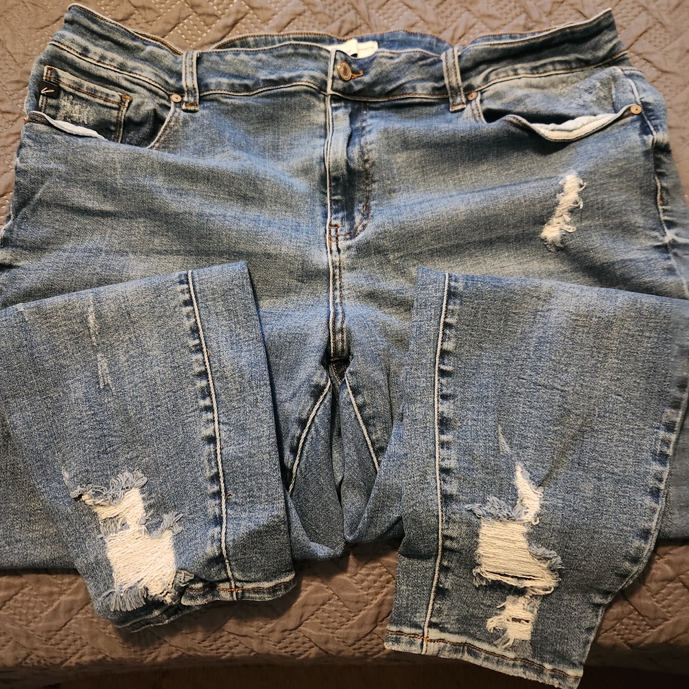 KanCan Light Blue Distressed Boyfriend Jeans